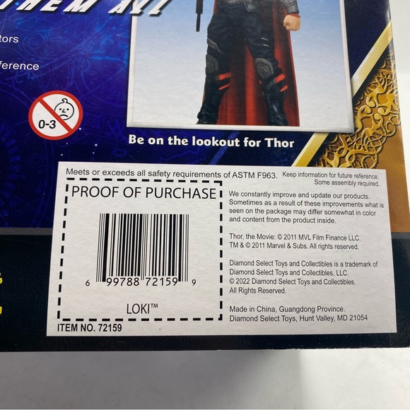 Marvel Loki Select 8 Inch Action Figure - Movie Loki NEW New in Box - Picture 6 of 6